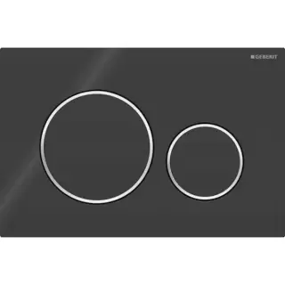 Geberit Sigma20 Клавиша для двойного смыва, круглая, цвет: черный/хром