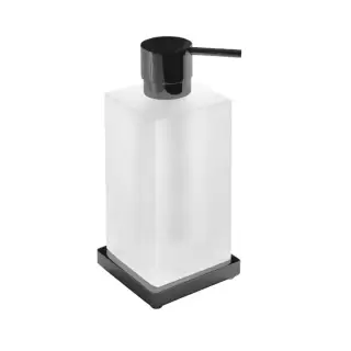 Colombo Look Дозатор для жидкого мыла, настольный, цвет: PVD графит полированный/матовое стекло