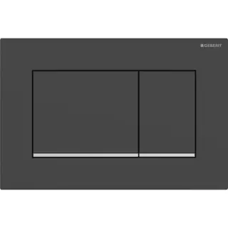 Geberit Sigma20 Клавиша для двойного смыва, квадратная, цвет: черный матовый/хром