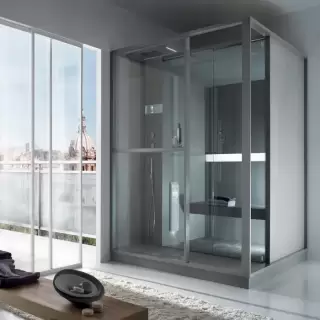 Effegibi Logica H Хаммам с душевой зоной 214x250x226см, в нишу, цвет: Soft Sand