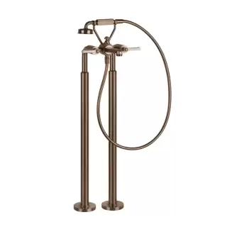Gessi Venti20 Смеситель для ванны, напольный, с ручным душем и шлангом 150см., цвет: Copper Brushed PVD