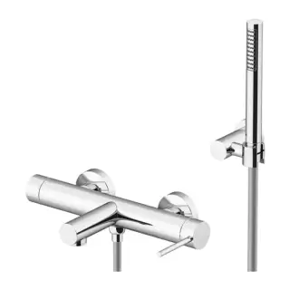 Gattoni Circle One Смеситель для ванны, с ручной лейкой на держателе, цвет: хром