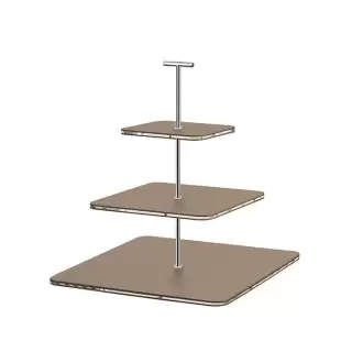 ADJ Сервировочная стойка 30x30xH35см., ручка "Т", цвет: капучино/фурнитура хром