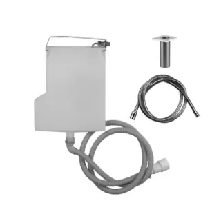 Gessi Rettangolo Система сбора воды для ручного душа с убирающимся шлангом при монтаже на борт ванны, цвет: хром