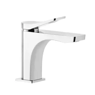 Gessi Rilievo Смеситель для раковины на 1 отв. без донного клапана h=156мм, излив 131мм , цвет: хром