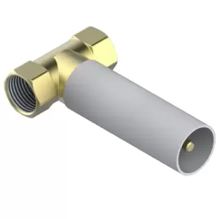 THG Корпус вентиля 3/4", встраиваемый в стену, для холодной воды, правый, цвет: золото