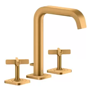 Axor Citterio E Смеситель для раковины, на 3 отв., с донным клапаном, цвет: шлифованное золото