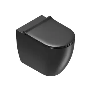 Catalano Sfera Унитаз напольный 55x35см, безободковый, смыв Tornado, покрытие Twinglaze+, цвет: черный матовый