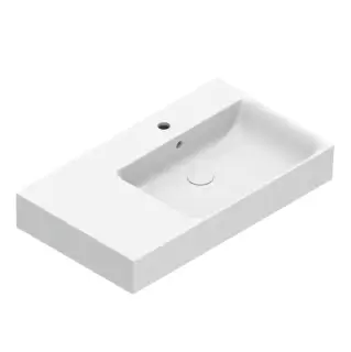 Catalano Premium Раковина 80x47см чаша справа, с 1 отв., цвет: белый глянцевый