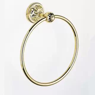 THG Mandarine clear crystal Полотенцедержатель-кольцо 18см., подвесной, цвет: полированное золото