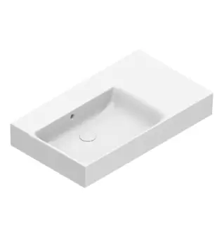 Catalano Premium Раковина 80x47см чаша слева, без отв., цвет: белый глянцевый