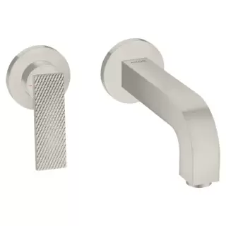 Axor Citterio Смеситель для раковины, встраиваемый, излив: 22см, с текстурой, цвет: сталь