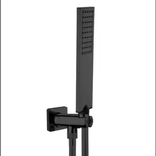 Bossini Flat One Душевая лейка с держателем и шлангом 150 см, цвет черный матовый