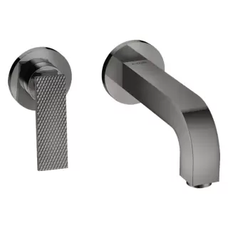 Axor Citterio Смеситель для раковины, встраиваемый, излив: 22см, с текстурой, цвет: полированный черный хром