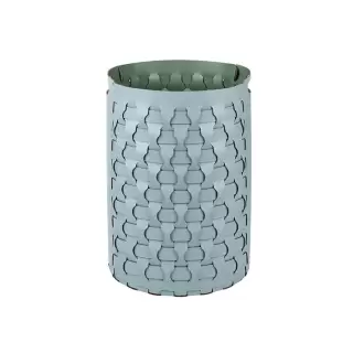 Colombo Adj Круглая корзина Dubai D40хH57см., напольная, цвет: небесный/эвкалипт