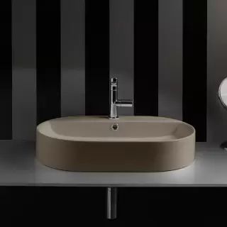 Kerasan Ciotola Раковина-чаша 65х40х12 см, 1 отв., с переливом, цвет: Nocciola