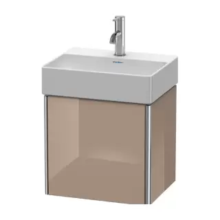 Duravit XSquare Тумба подвесная 43.4х34х39.7см, с раковиной, 1 дверца левая,  цвет: капучино глянцевый