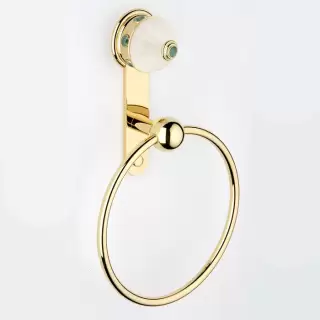 THG Amboise Malachite Держатель - кольцо 18см., подвесной, цвет: золото