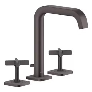 Axor Citterio E Смеситель для раковины, на 3 отв., с донным клапаном, цвет: шлифованный черный хром