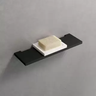 Novellini Kuadra Мыльница 12х9.7см., для установки на полку, цвет: белый матовый