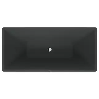 Duravit Vitrium Ванна отдельностоящая 160x75см, с ножками, с2 наклонами для спины, прямоугольная, цвет: темно-серый матовый