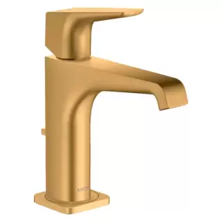 Axor Citterio E Смеситель для раковины 125, на 1 отв., с донным клапаном, цвет: шлифованное золото