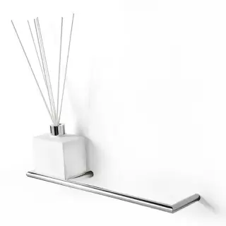 3SC Guy Полотенцедержатель и ароматический диффузор, 40см., слева, подвесной, композит Solid Surface, цвет: белый матовый/хром