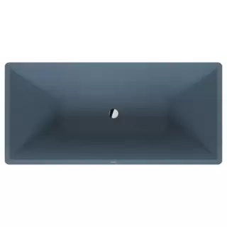 Duravit Vitrium Ванна отдельностоящая 160x75см, с ножками, с2 наклонами для спины, прямоугольная, цвет: синий матовый