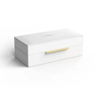 Decor Walther Brownie BOX S Коробка универсальная 27х14х9.5см., искусственная кожа, цвет: белый