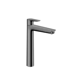 Hansgrohe Talis E Смеситель для раковины 240, на 1 отв, с донным клапаном, излив 183мм, цвет: шлифованный черный хром