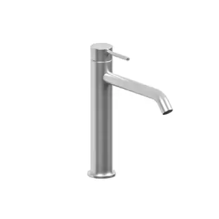 Bossini Nobu Смеситель для раковины средний, без донного клапана, c гибкой подводкой из нерж.стали, цвет: нержавеющая сталь