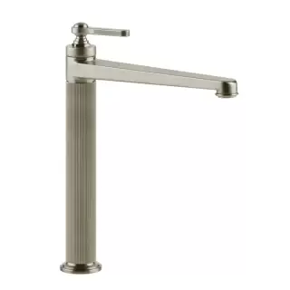 Gessi Venti20 Смеситель для раковины, на 1 отв., высокий, с донным клапаном, цвет: Finox Brushed Nickel