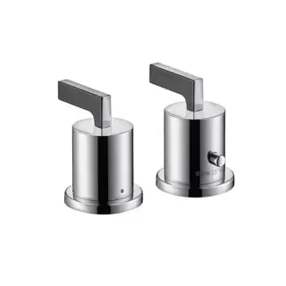 Axor Citterio, Термостат на край ванны, на 2 отверстия, с рычаговыми рукоятками, внешняя часть, цвет: хром