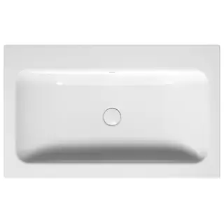 Bette One Раковина встраиваемая на столешницу 80&times;49.5&times;13см, без отв., с переливом, сталь, цвет: белый