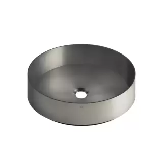 Gessi 316 Раковина 40 см, без отв., для установки на столешницу, без перелива, нержавеющая сталь, цвет: Steel brushed