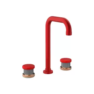 Nicolazzi Festival Смеситель для раковины на 3 отв., цвет: RED