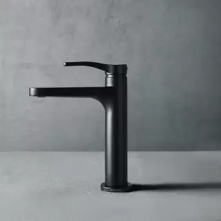 Fantini AL/23 Смеситель для раковины, 1 отв., излив: 120 мм, цвет: черный матовый