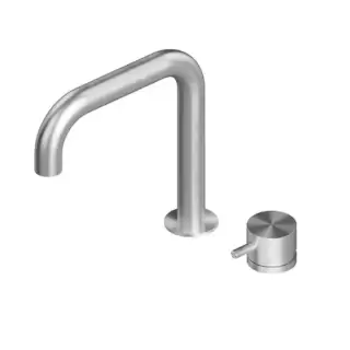 QuadroDesign Source Смеситель для раковины, на 2 отв., цвет: brushed stainless steel