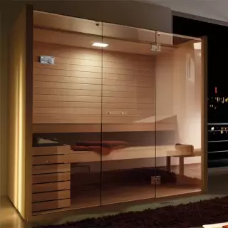 Effegibi Sky 80 Био-Сауна 200x180x201см, пристенная, цвет: канадский хемлок