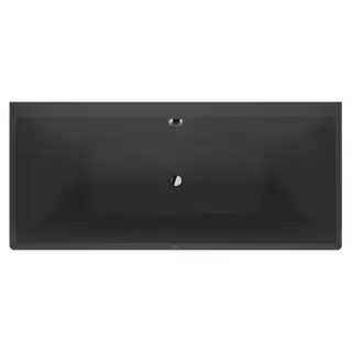 Duravit Vitrium Ванна пристенная 180x80см, с ножками, с2 наклонами для спины, прямоугольная, цвет: темно-серый матовый