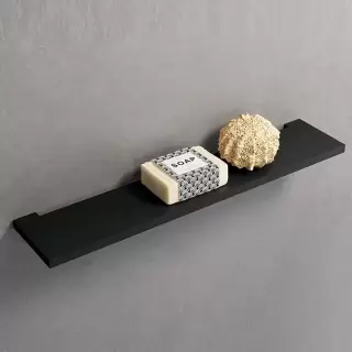 Novellini Kuadra Полка 30х9.7см из алюминия., цвет: черный матовый