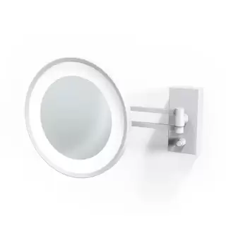 Decor Walther BS 36/V LED Косметическое зеркало 22см, подвесное, увел. 5x, подсветка LED, цвет: белый матовый