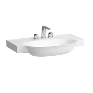 Laufen New Classic Раковина накладная 80х48х7.5см, с 3 отв., без перелива, цвет: белый матовый