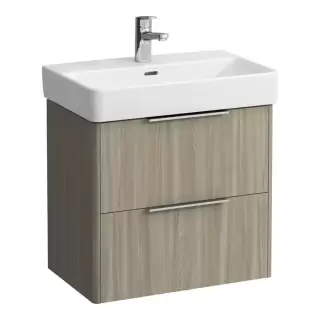 Laufen Base Тумба подвесная 57x36x53см., с раковиной, 2 ящика, цвет: светлый вяз