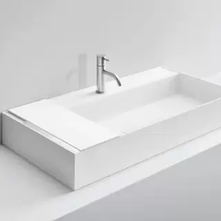 NOORTH milldue edition Раковина 90.4х47.2х12 см, 1 отв., накладная, цвет: белый