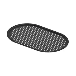 Artceram Fuori Scala Полка сетчатая, овальная, для консоли ACA055, цвет: черный матовый