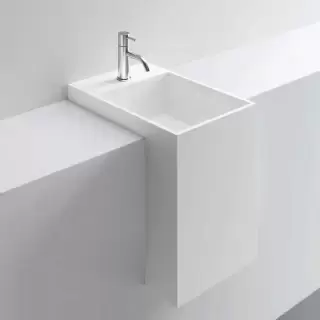 NOORTH milldue edition Раковина 35.7х52х49 см, 1 отв., полувстраиваемая, цвет: белый