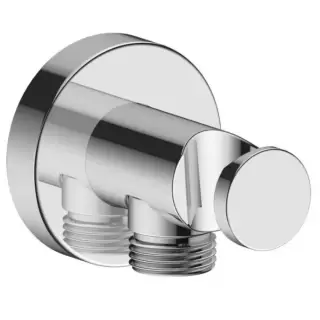 Duravit Вывод для душа с держателем, настенный, цвет: хром глянцевый