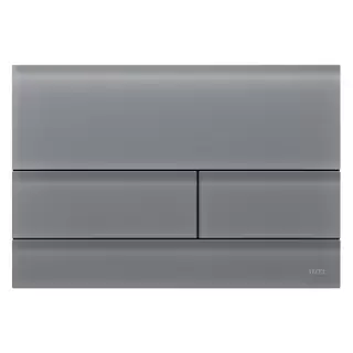 TECEsquare II, панель смыва с двумя клавишами металлическая, цвет: стекло серое сатинированное