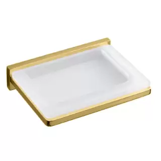 Colombo Look Мыльница подвесная, цвет: PVD золото матовое/матовое стекло